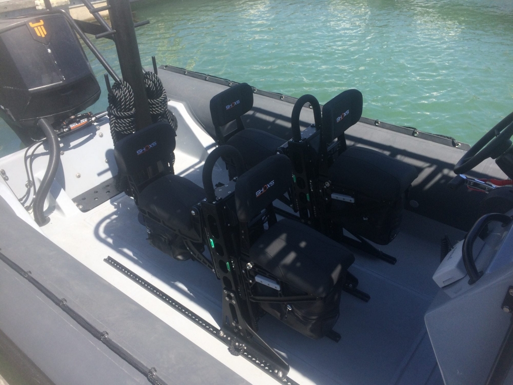 Ballistic 7.8 Commercial RIB with Shox seats and Oxe Diesel outboard